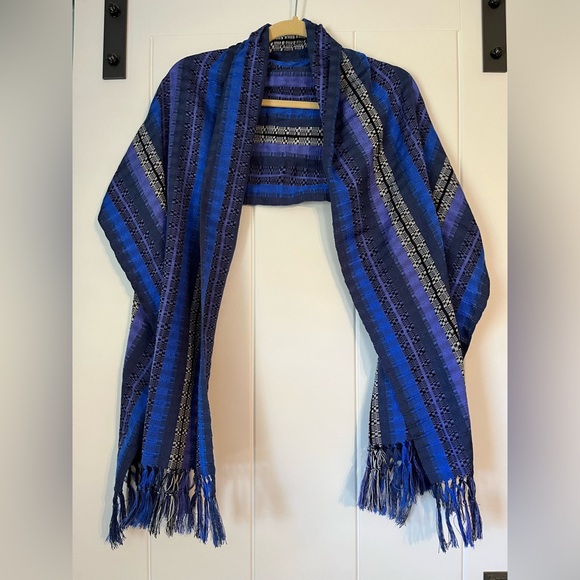 Source Unknown Accessories - Handwoven Blue and Purple Scarf